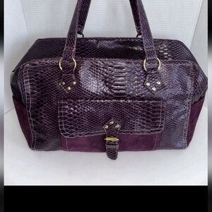 Elizabeth Arden Red Door egant Purple Snakeskin Women's Bag